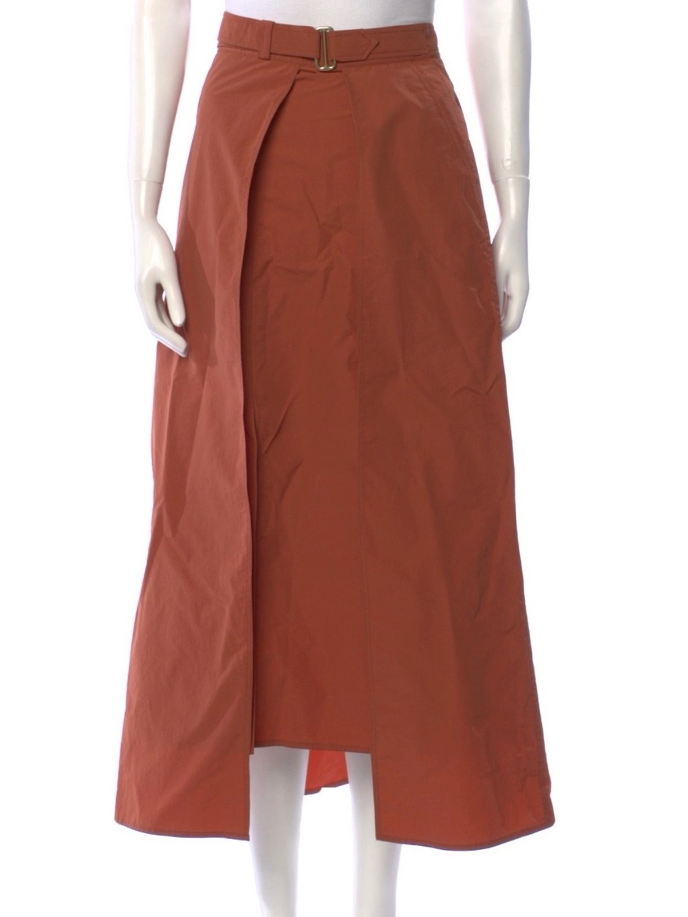Terracotta Wrap Madi Skirt with Belt Accent